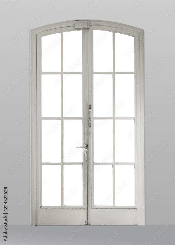 French door on a white wall French door on a white wall