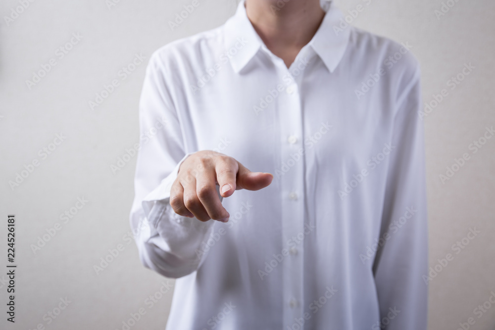 human hand pointing on a white background human hand pointing on a white background