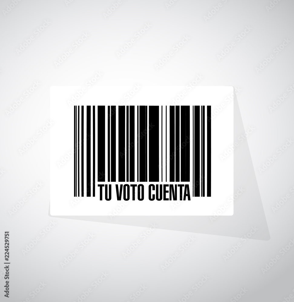your vote counts in Spanish barcode message your vote counts in Spanish barcode message