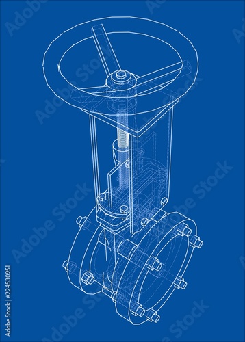 Industrial pipeline gate valve Concept