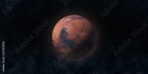 Fototapeta Naklejka Na Ścianę i Meble -  Red planet Mars. Astronomy and science concept. Elements of this image furnished by NASA