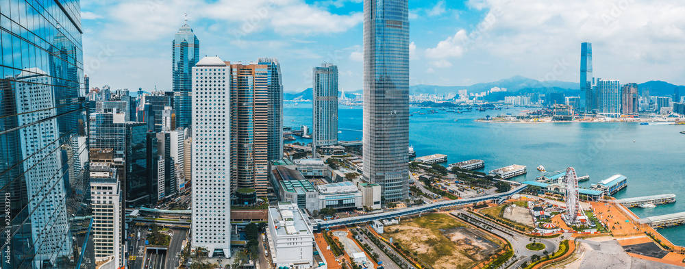Naklejka premium Hong Kong Cityscape 