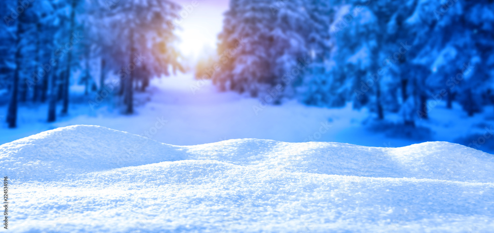 Obraz premium table background and winter time