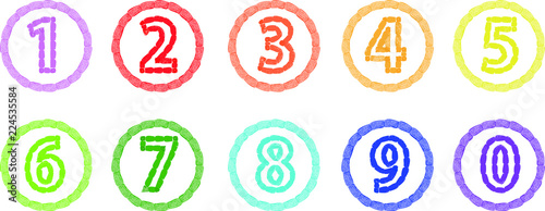 Colorful net style figure set