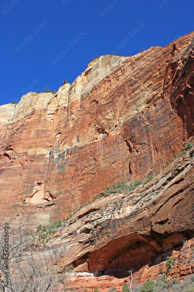 Rock face in Zion National Park, Utah