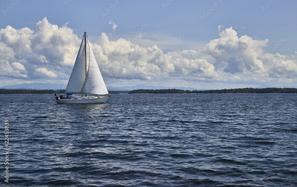 Sailboat on lake Champlain 496
