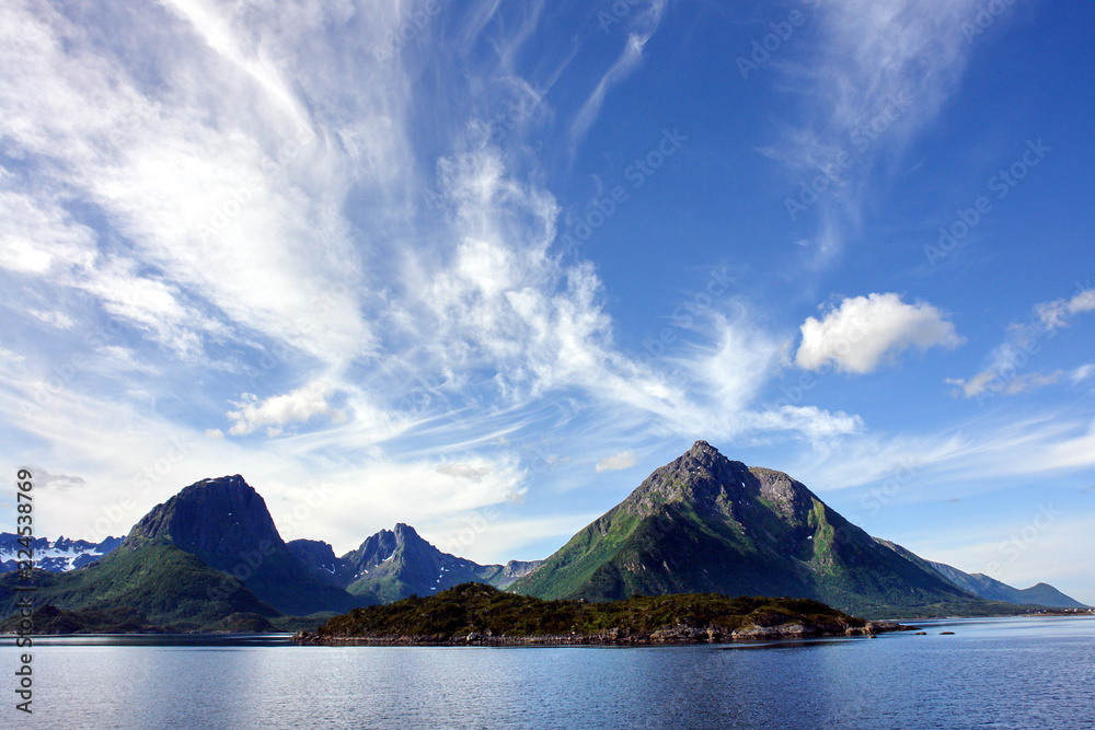 mountains and sea