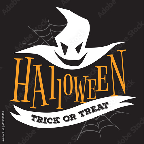 Halloween Trick or Treat logo sign