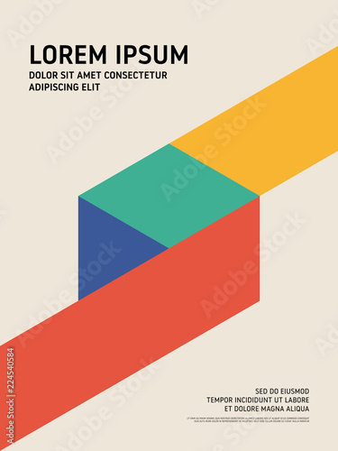 Abstract geometric shape layout design template background