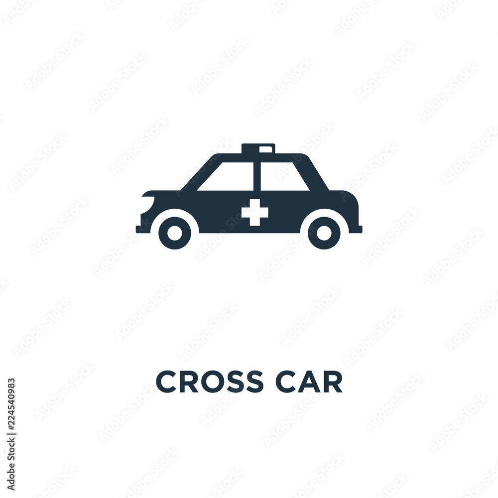 red cross car icon