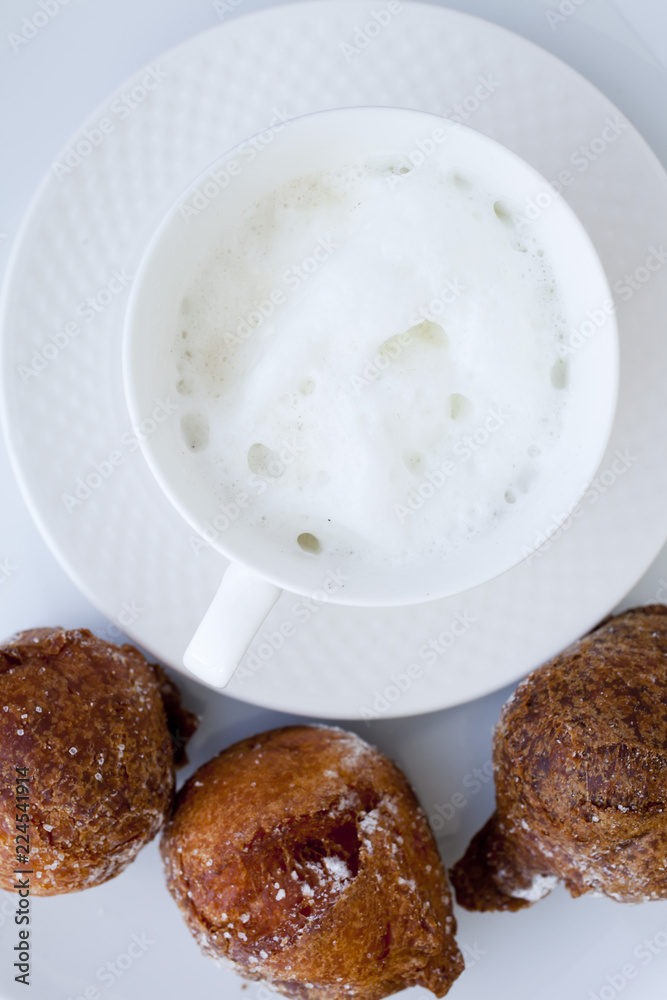Morning cappucino with delicious muffins Morning cappucino with delicious muffins