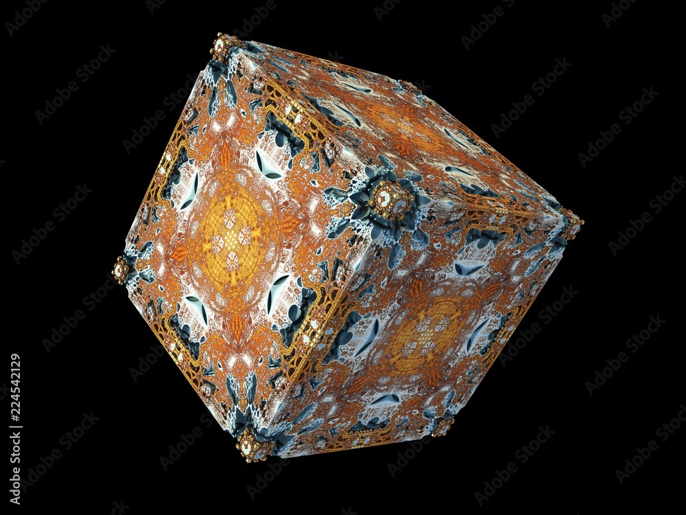 Fototapeta premium fractal abstract mathematics box computer generated illustration