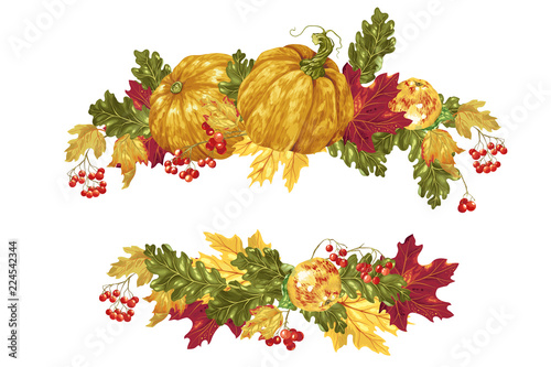 Decorative headline frame elements in vector