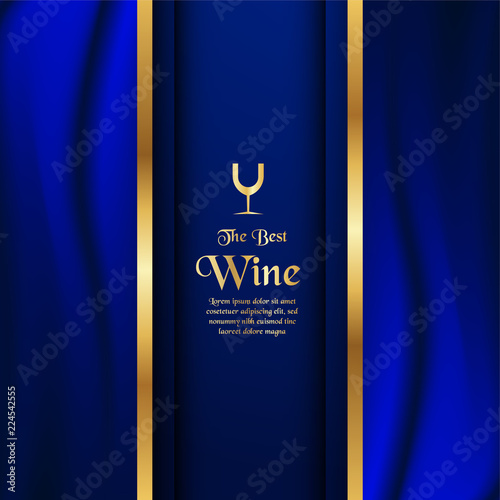 Luxury packaging template in modern style for wine cover, beer box. Vector illustration in premium concept. EPS 10.