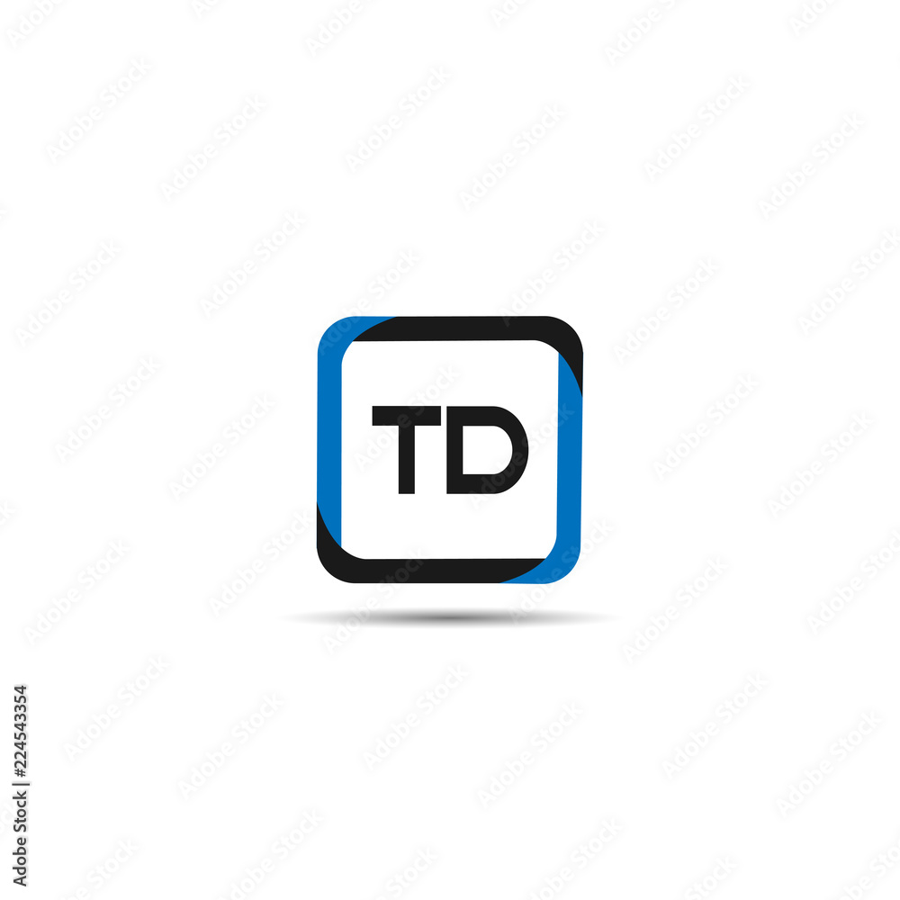 Initial Letter TD Logo Template Design Initial Letter TD Logo Template Design