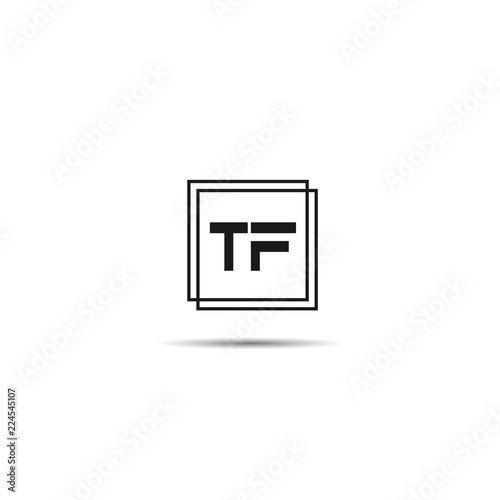 Initial Letter TF Logo Template Design