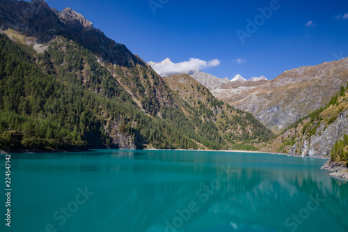 Panoramic view of val Loranco, in the background the Pizzo Andolla, in Piedmont, Italy.