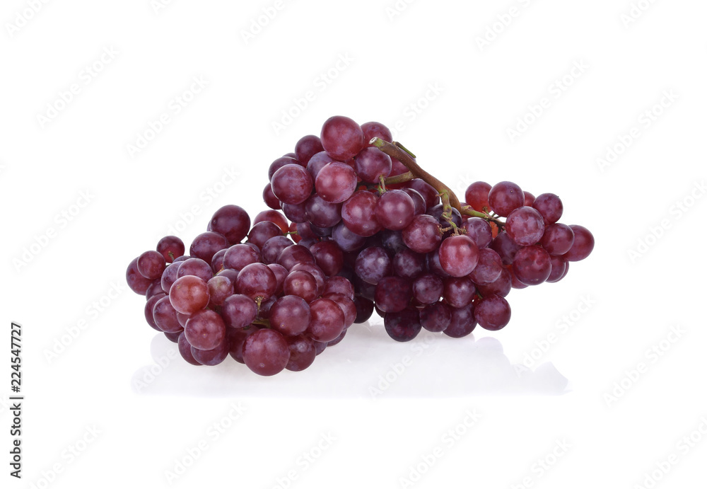 red grapes isolated on white red grapes isolated on white