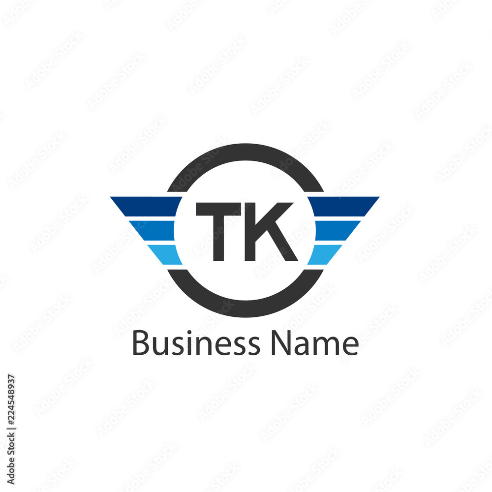 Initial Letter TK Logo Template Design