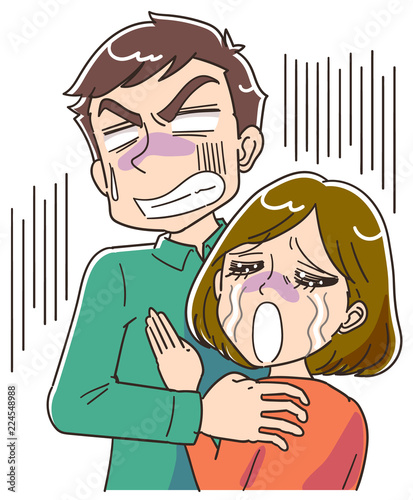 絶望に立ち向かう男女のイラスト
