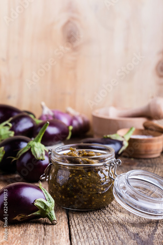 Eggplant preserves, vegetarian vegetable caviar