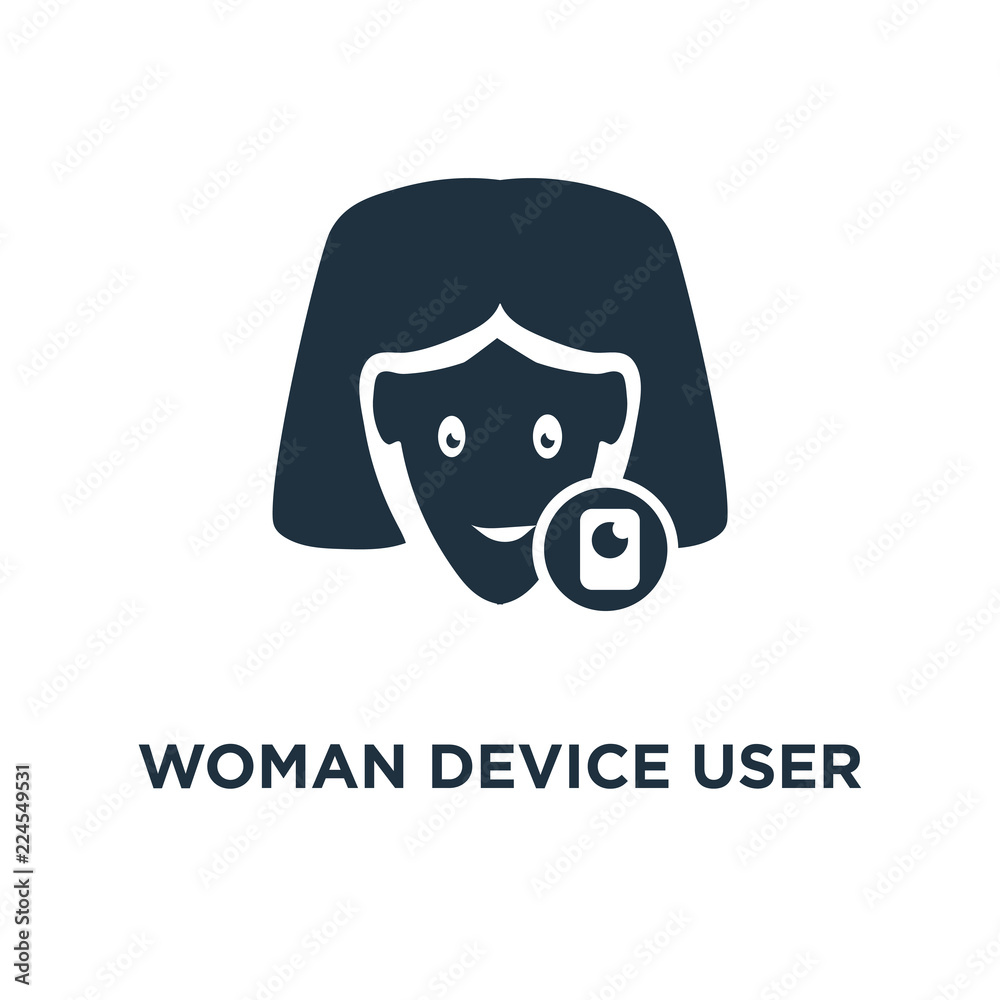 Fototapeta premium woman device user icon