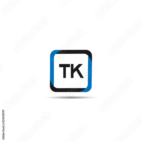 Initial Letter TK Logo Template Design