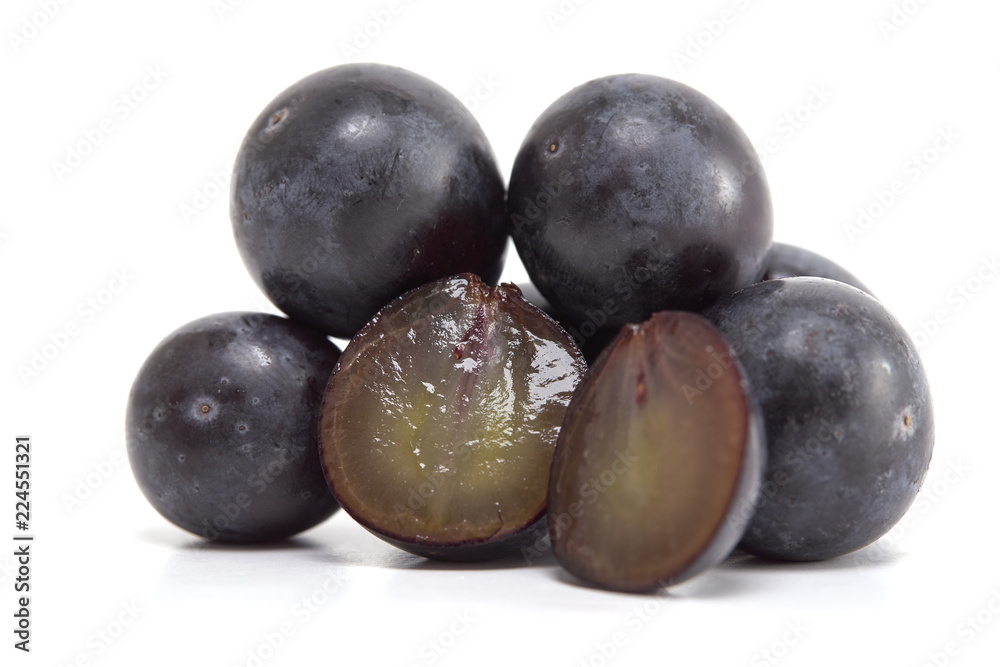 Fresh black grapes on white Fresh black grapes on white