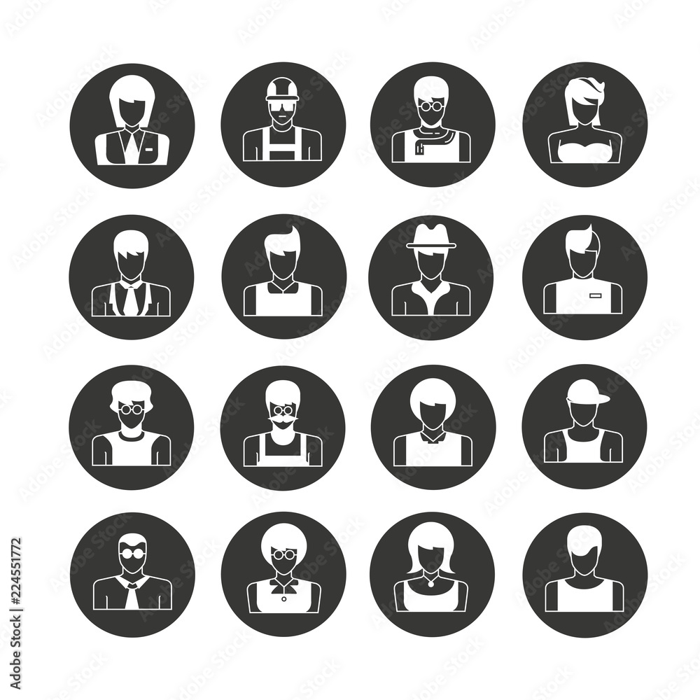 people avatar and user icons people avatar and user icons