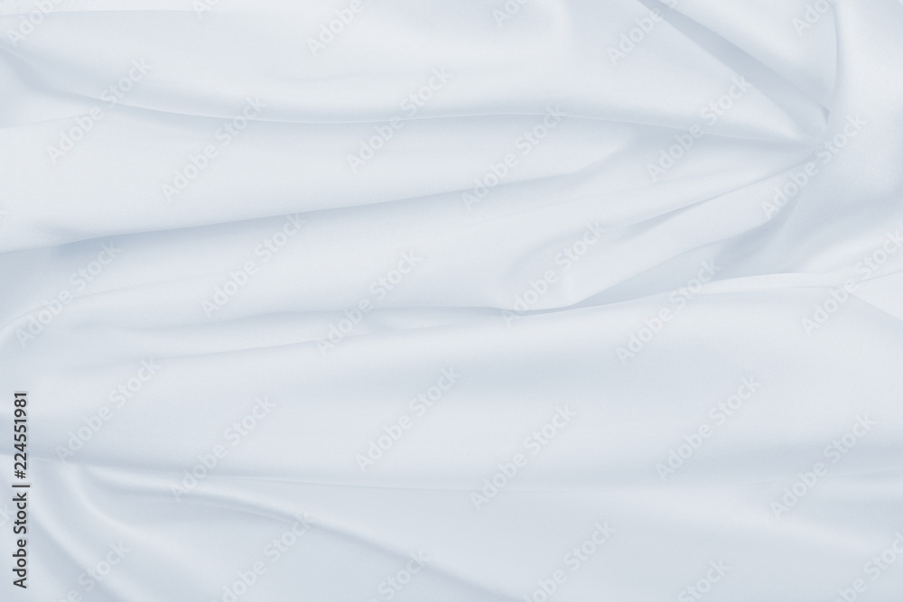 Naklejka premium Gładka elegancka szara jedwabna lub satynowa luksusowa tkanina jako tło ślubne. Luksusowy projekt tła