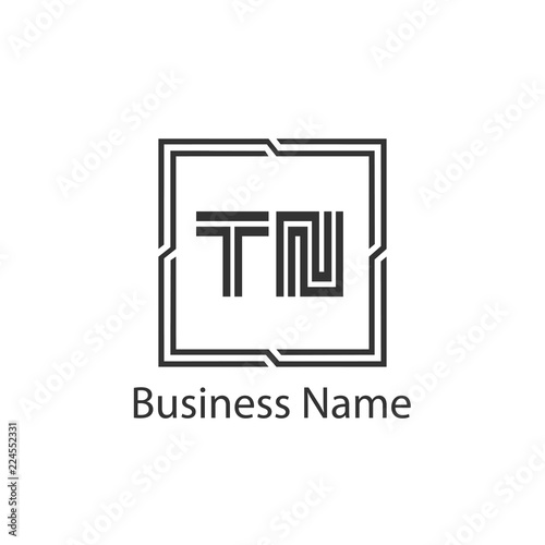 Initial Letter TN Logo Template Design