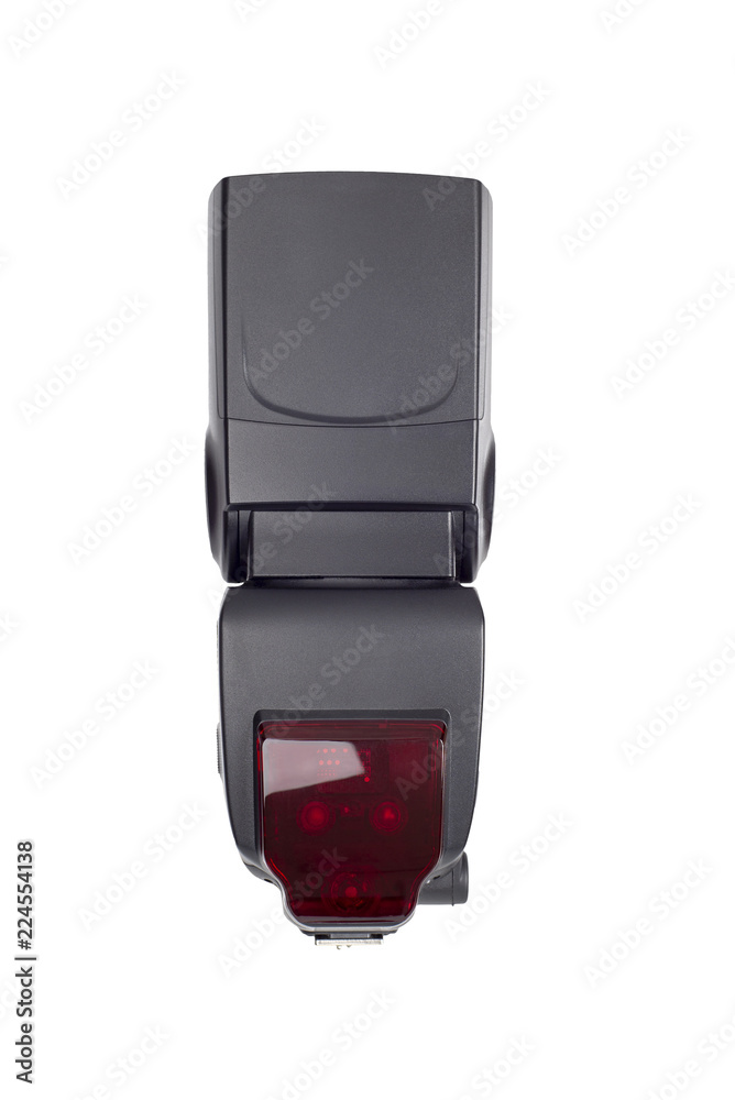Speedlight camera flashe isolated on white background. Speedlight camera flashe isolated on white background.