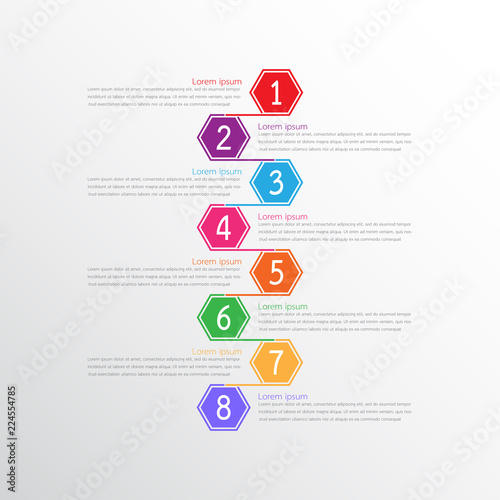 Vector infographic templates used for detailed reports. All 8 topics.