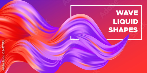 3d Abstract Liquid Colorful Shapes.