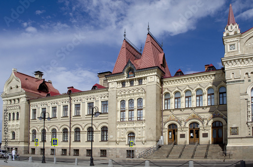 Fototapeta Naklejka Na Ścianę i Meble -  The Red Square in Rybinsk Yaroslavl region Russia