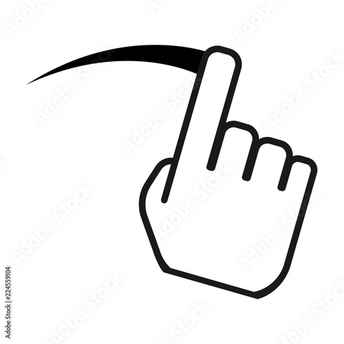 Screen swipe icon, symbol, modern design. vector illustration