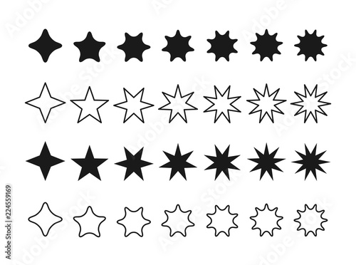 Set icon star, Vector star set Icon Vector , star icon