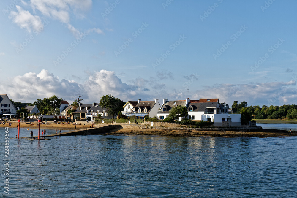 House on the sea in the Gulf of Morbihan - Brittany, France