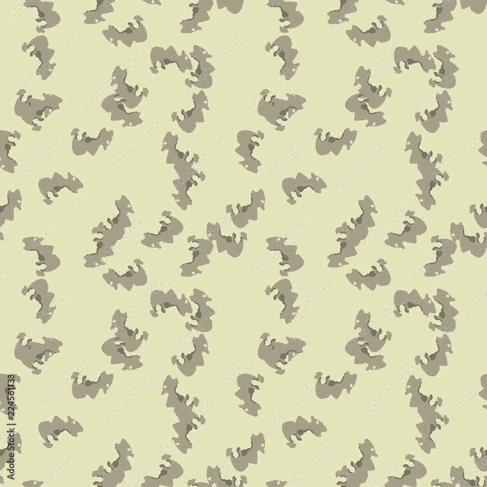 Fototapeta premium UFO military camouflage seamless pattern in different shades of green color