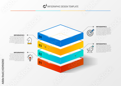 Infographic design template. Creative concept with 4 steps