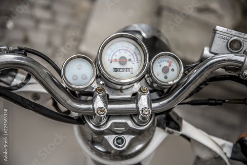 detail of an old motorcycle