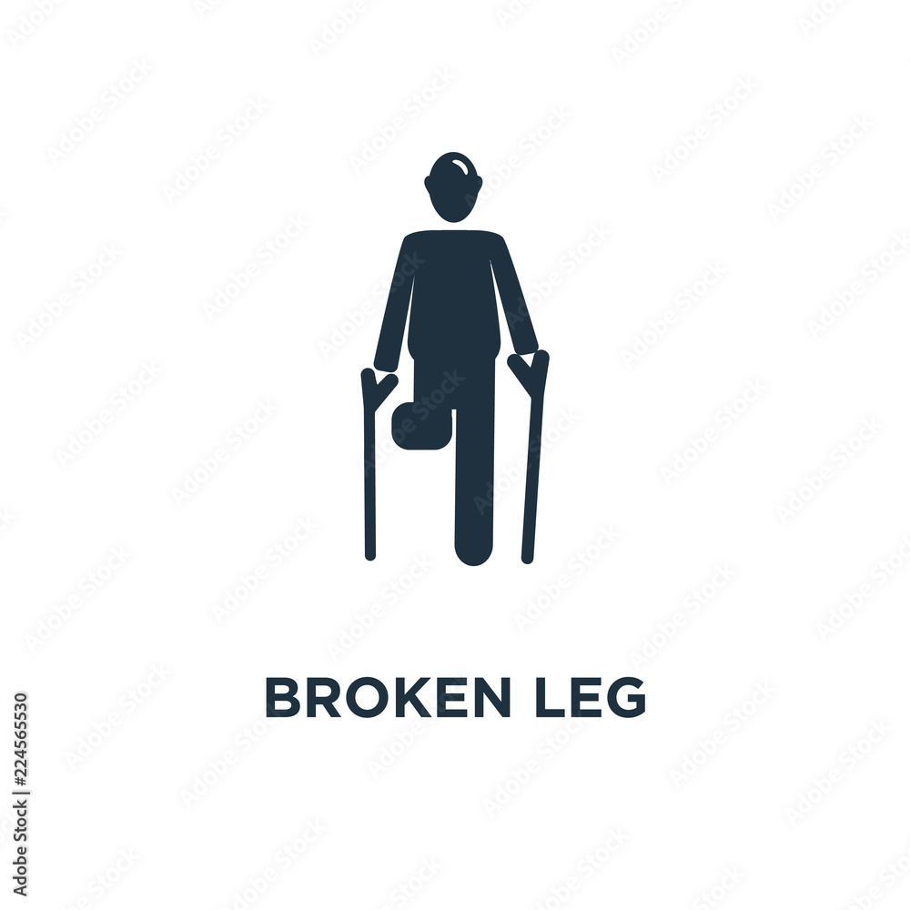 broken leg icon broken leg icon