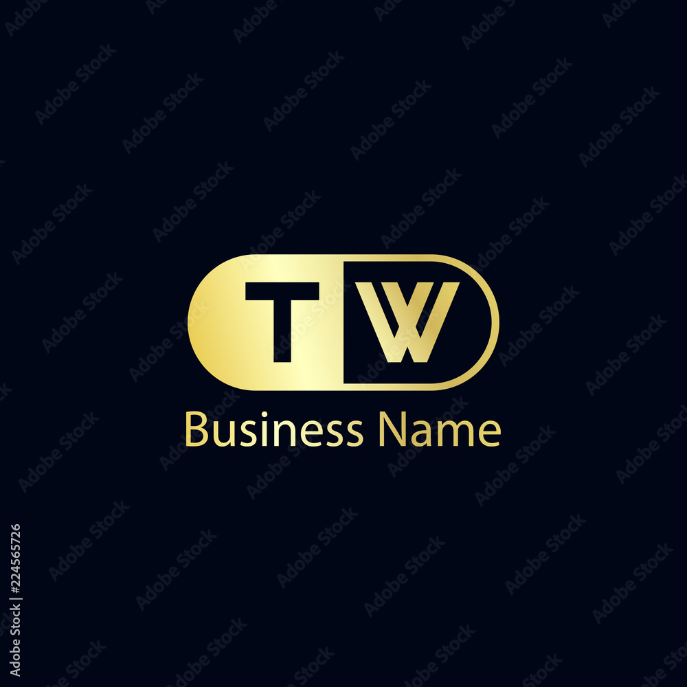 Initial Letter TW Logo Template Design Initial Letter TW Logo Template Design