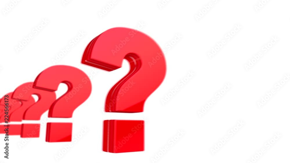 Many question marks 3D animation with depth of field Many question marks 3D animation with depth of field