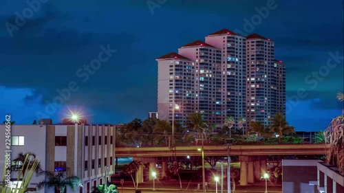 Timelapse - storm clouds over Fort Myers at night