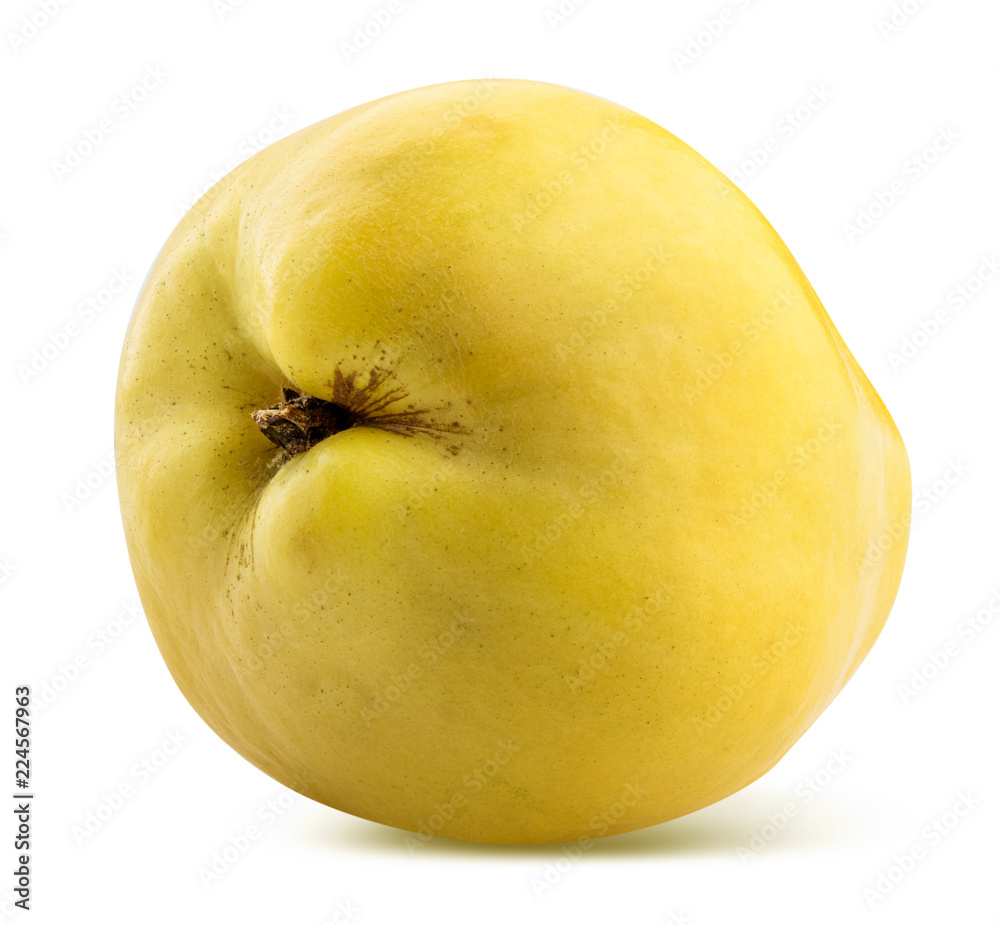 Fototapeta premium Fresh quince isolated on white background. Clipping path