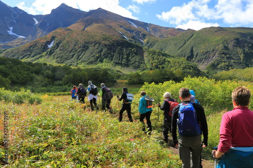 hikers in the mountains