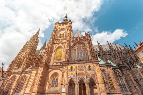 St. Vitus Cathedral in Prague in a beautiful summer day