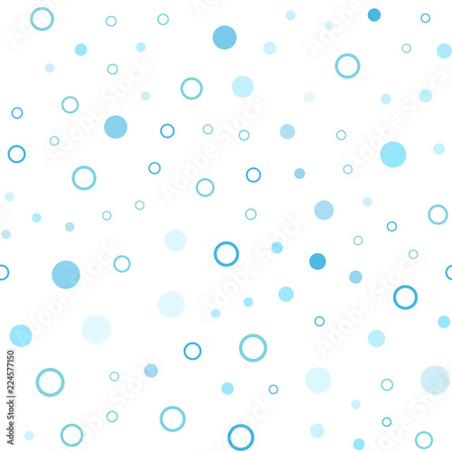 Light Blue, Green vector seamless pattern with spheres.