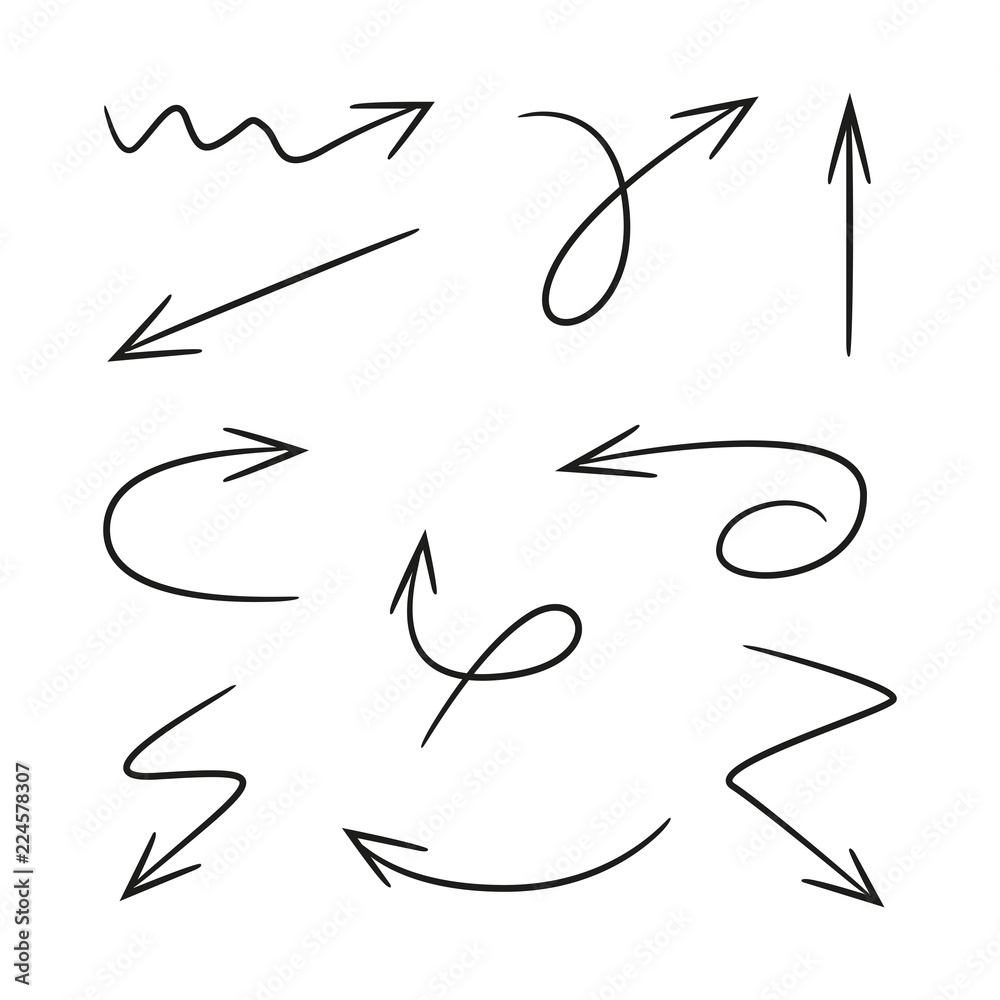 black hand drawn arrows black hand drawn arrows